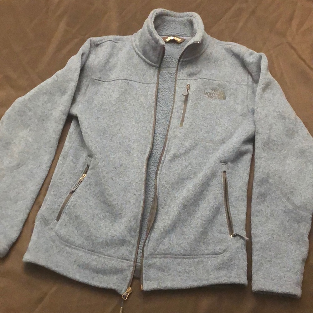 Warm small men’s blue north face jacket